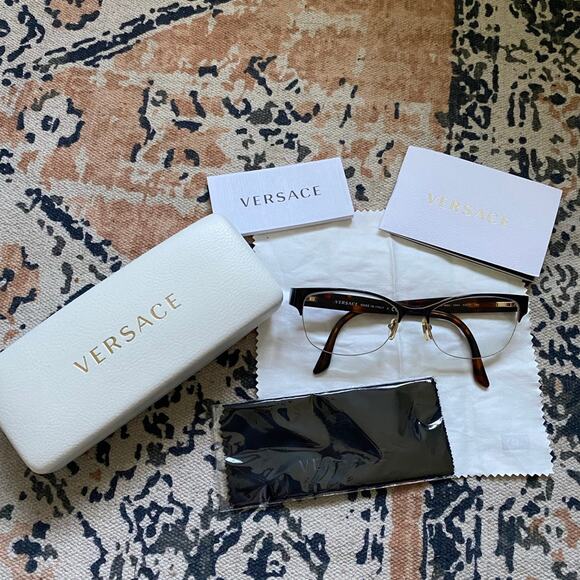 Versace Eyeglass Frames Women’s Gold Tortoise Shell main image 12